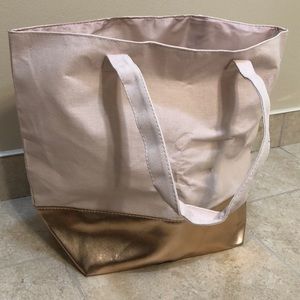 Rose gold tote bag